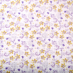 Bedruckter Waffelpikee IMOGEN Weiß / Violett